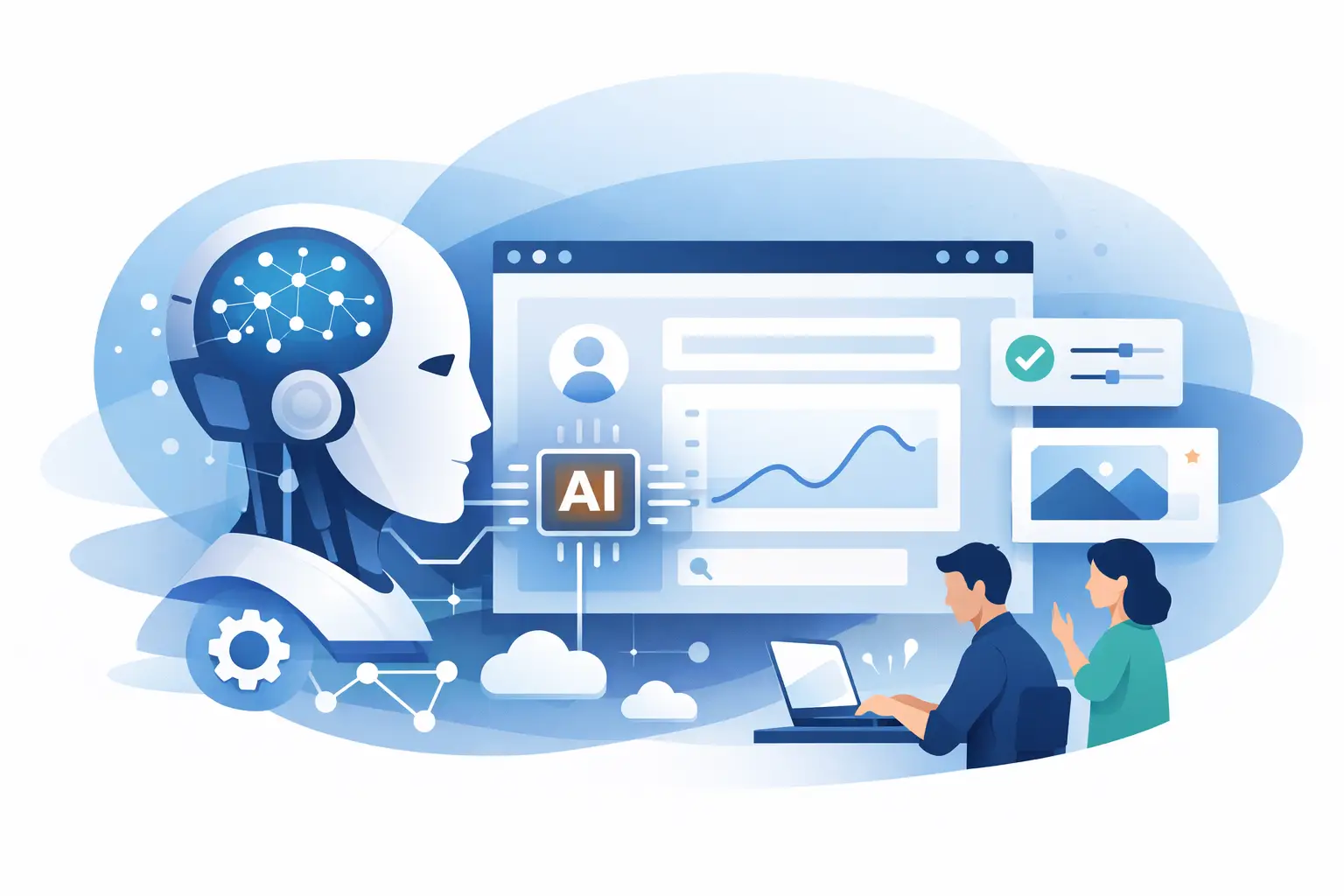 AI features for web applications without bloat